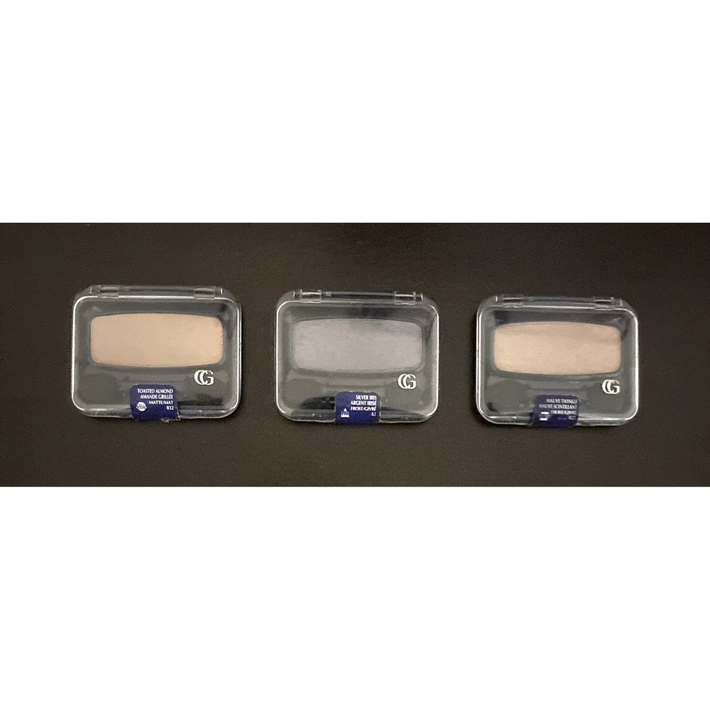 New CoverGirl Eyeshadow Lot of 3 Mauve Twinkle, Toasted Almond, Silver Iris